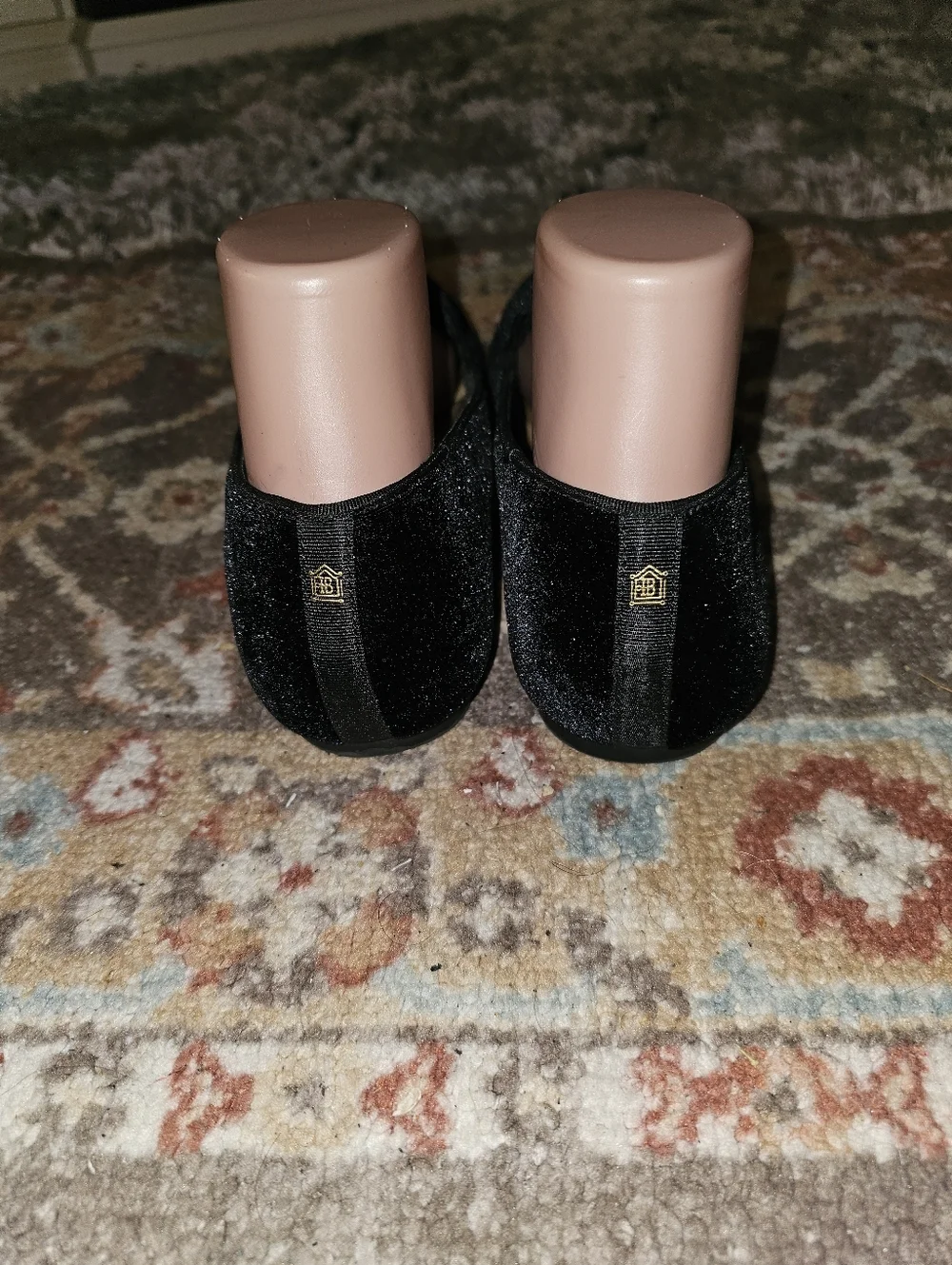 BIRDIES 'The Starling' Beautiful Black Velvet Slipons Loafers 8.5 Very Nice!